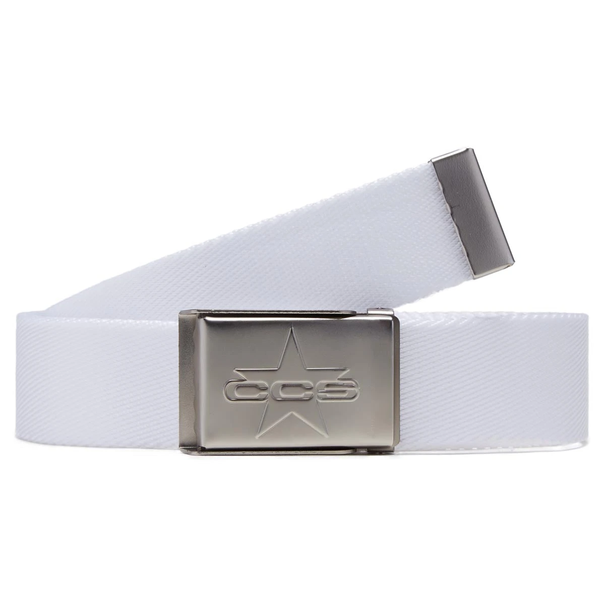 CCS Silver 97 Star Web Belt - White 3 CCS Silver 97 Star Web Belt - White