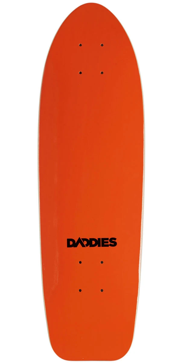 Daddies Logo Cruiser Skateboard Deck - Orange 3 Daddies Logo Cruiser Skateboard Deck - Orange