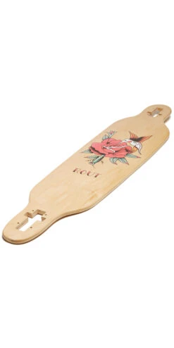 Rout Flash Drop-Thru Longboard Deck -DADDIES Skate Gear Dropthrough Tattoo 3