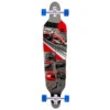 Daddies Race Car Drop Thru Longboard Complete - Silver Foil/Red