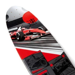Daddies Race Car Pintail Longboard Deck - Silver Foil/Red 8 Daddies Race Car Pintail Longboard Deck - Silver Foil/Red -DADDIES Skate Gear F1 Longboard Pintail 3