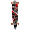 Daddies Race Car Pintail Longboard Complete - Silver Foil/Red