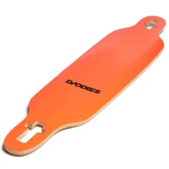 Daddies Logo Drop-Thru Longboard Deck - Orange -DADDIES Skate Gear Orange DT 2
