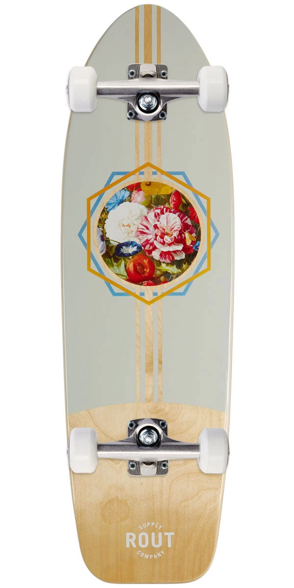 Rout Floral Cruiser Skateboard Complete 3 Rout Floral Cruiser Skateboard Complete