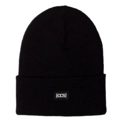 CCS Rubber Logo Patch Beanie - Black