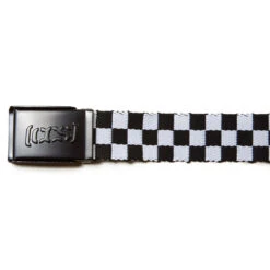 CCS Black Logo Buckle Belt - Checkerboard -DADDIES Skate Gear ccs black logo buckle belt checkerboard 3