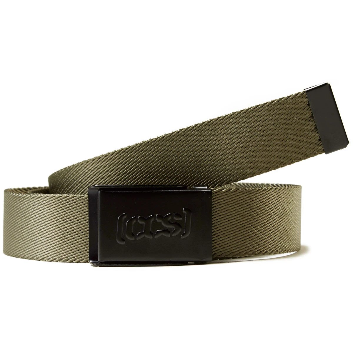 CCS Black Logo Buckle Belt - Olive 4 CCS Black Logo Buckle Belt - Olive - Image 2