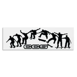 CCS Kickflip Sticker - White/Black