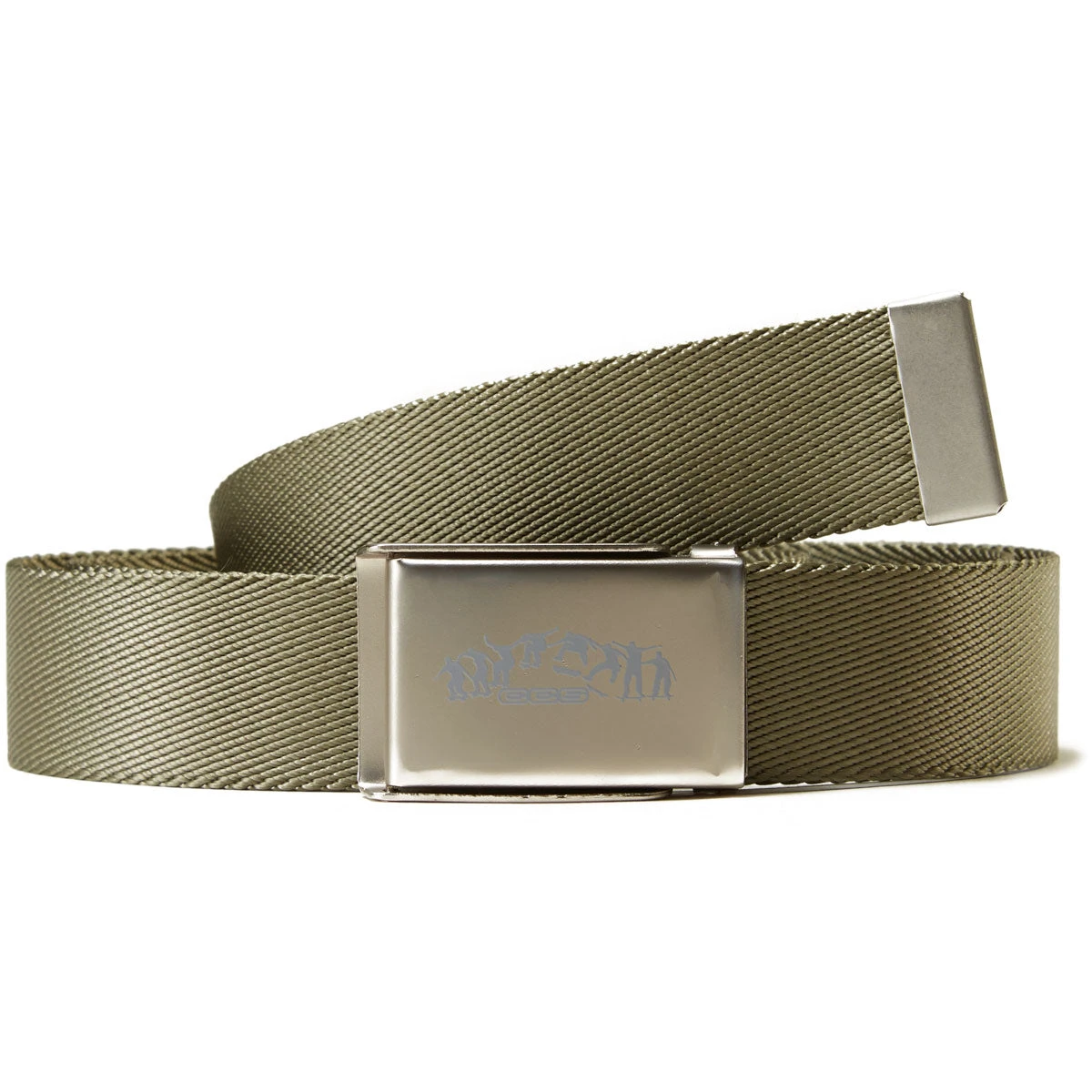 CCS Silver Kickflip Buckle Belt - Olive 3 CCS Silver Kickflip Buckle Belt - Olive