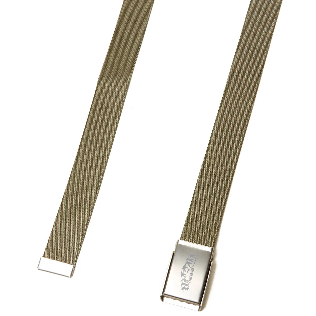 CCS Silver Kickflip Buckle Belt - Olive 4 CCS Silver Kickflip Buckle Belt - Olive - Image 2