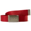 CCS Silver Logo Buckle Belt - Red -DADDIES Skate Gear ccs silver logo buckle belt red 1