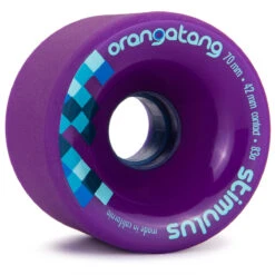 Orangatang Stimulus Freeride Longboard Wheels 70mm 83a Purple