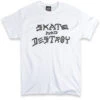 Thrasher Skate And Destroy T-Shirt - White -DADDIES Skate Gear thrasher skate and destroy t shirt white 1